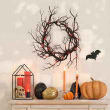 Load image into Gallery viewer, Halloween Wreath Black