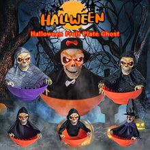 Load image into Gallery viewer, Halloween Skull Fruit Plate Spooky Electric Skeleton Candy Holder