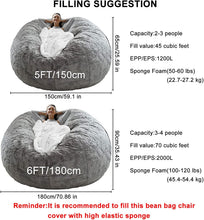 Load image into Gallery viewer, Bean Bag Cover 5ft Black