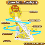 Duck Roller Coaster Climbing Stairs Tracks Slide Toy