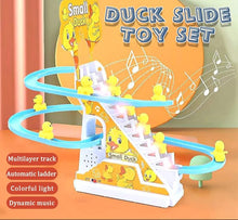 Load image into Gallery viewer, Duck Roller Coaster Climbing Stairs Tracks Slide Toy