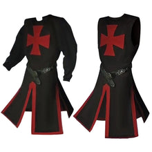Load image into Gallery viewer, Official Mens Medieval Crusader Knights Templar Tunic Cosplay Costumes