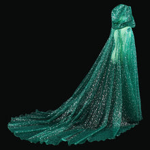 Load image into Gallery viewer, Official Gothic Punk Cloak Soft Tulle Capes with Hood Cape Halloween Costume for Women