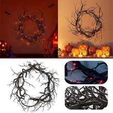 Load image into Gallery viewer, Halloween Wreath Black