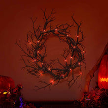 Load image into Gallery viewer, Halloween Wreath Black