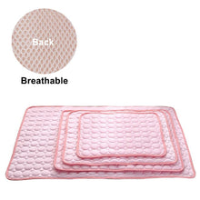 Load image into Gallery viewer, Cooling Mat Pad for Dogs Cats Ice Silk Mat Cooling Blanket Cushion - ObeyKart
