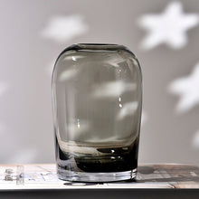 Load image into Gallery viewer, Flower Vase Grey Glass Living Room Decoration Terrarium Vase Morden Deco Home Terrarium for Flower Vases Wedding Decor вазы