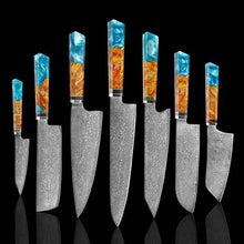 Load image into Gallery viewer, Makito Damascus Steel Knife Set
