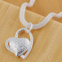 Load image into Gallery viewer, Doteffil Double Heart Necklace - 925 Sterling Silver Zircon Pendant