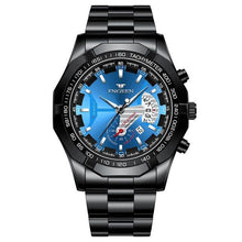 Load image into Gallery viewer, Fngeen Luxury Sports Quartz Men's Watch - Full Steel Waterproof Calender Wristwatch - Theshinemart
