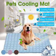 Load image into Gallery viewer, Cooling Mat Pad for Dogs Cats Ice Silk Mat Cooling Blanket Cushion - ObeyKart
