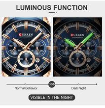 Load image into Gallery viewer, Curran Luxury Sports Quartz Men's Watch - Full Steel Waterproof Chronograph Wristwatch - Theshinemart
