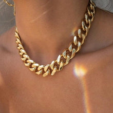Load image into Gallery viewer, 18K Gold Cuban Chunky Chain Necklace