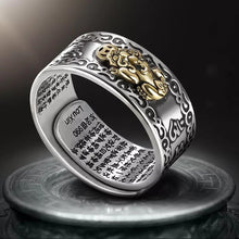 Load image into Gallery viewer, Feng Shui Pixiu Mantra Ring