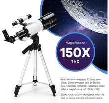 Load image into Gallery viewer, Professional HD 150X Space Astronomical Stellina Telescope with Tripod & Bag