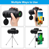 Starscope Monocular - High Power 4k Monocular with Mobile Holder & Tripod - Military Grade Waterproof Monocular