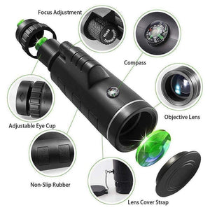 Starscope Monocular - High Power 4k Monocular with Mobile Holder & Tripod - Military Grade Waterproof Monocular