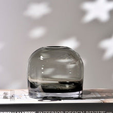 Load image into Gallery viewer, Flower Vase Grey Glass Living Room Decoration Terrarium Vase Morden Deco Home Terrarium for Flower Vases Wedding Decor вазы