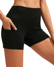 Load image into Gallery viewer, Calcao High Waist Yoga Shorts With Pocket - Black