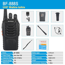 Load image into Gallery viewer, 2x Baofeng Walkie Talkie Long Range