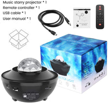 Load image into Gallery viewer, Galaxy Projector Night Light Ocean Wave Projection with Bluetooth