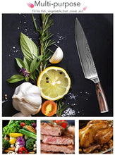 Load image into Gallery viewer, Damascus Kitchen Knife Set