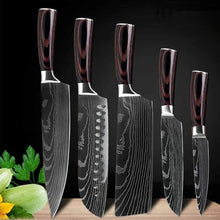 Load image into Gallery viewer, 8 pc Kitchen Knife Set - Stainless Steel Professional Chef Knife Set by Shushaku™