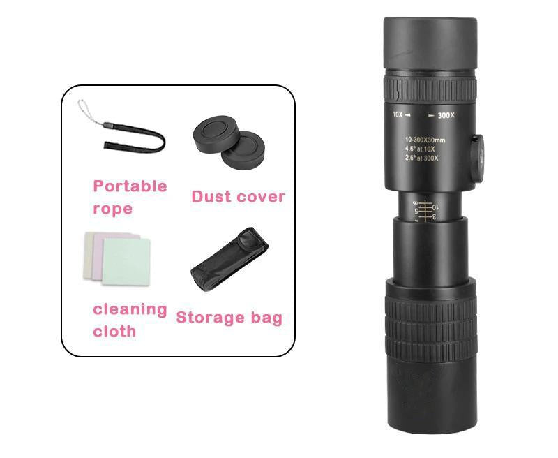 Professional 4K 10-300X40mm Super Telephoto Zoom Monocular Nanotechnology Super Telescope - The Gadgets Emporium