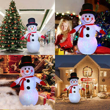 Load image into Gallery viewer, 7Ft Inflatable Christmas Santa Claus & 4FT Snowman Xmas Decoration LED Lights Holiday Blow Up