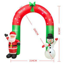 Load image into Gallery viewer, 1.8M Outdoor Xmas Christmas Inflatable LED Light Up Snowman Santa Blower Decor