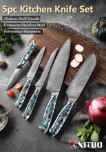 Load image into Gallery viewer, Handmade Damascus Steel Knife Set