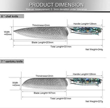 Load image into Gallery viewer, Handmade Damascus Steel Knife Set
