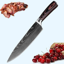 Load image into Gallery viewer, 5 pc Chef Knife Set - Stainless Steel Professional Kitchen Knife Set with Cover