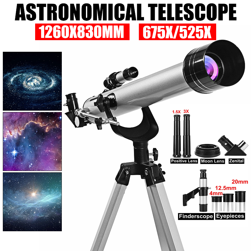 Professional HD 525X Zoom Space Astronomical Telescope with Tripod