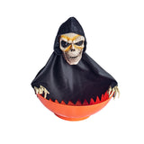 Halloween Skull Fruit Plate Spooky Electric Skeleton Candy Holder