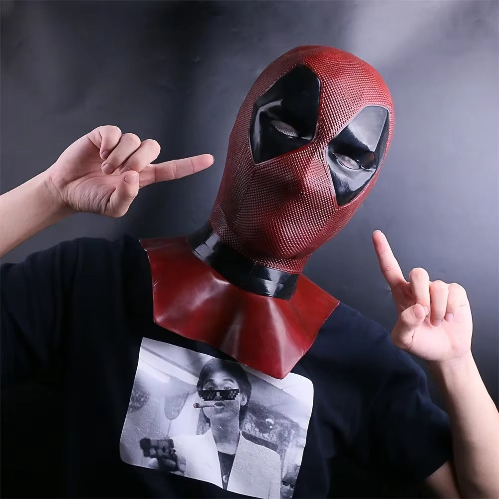 Halloween Deadpool Cosplay Full Head Mask 2025