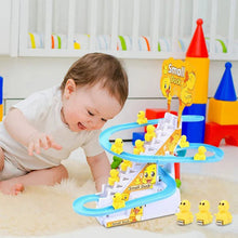 Load image into Gallery viewer, Duck Roller Coaster Climbing Stairs Tracks Slide Toy
