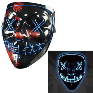 Glowing Mask LED Mask Halloween Clown Funny Bundy