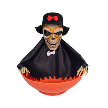 Load image into Gallery viewer, Halloween Skull Fruit Plate Spooky Electric Skeleton Candy Holder
