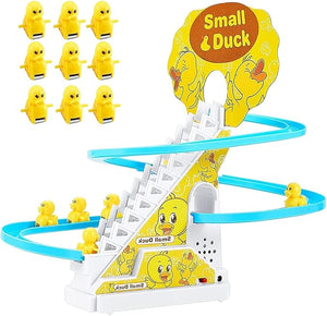 Duck Roller Coaster Climbing Stairs Tracks Slide Toy