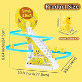 Duck Roller Coaster Climbing Stairs Tracks Slide Toy