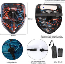 Load image into Gallery viewer, Halloween Party Cosplay LED Purge Mask With Led Gloves
