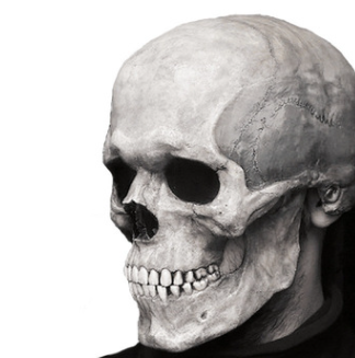 New Halloween Scary Skull With Movable Mouth And Glow