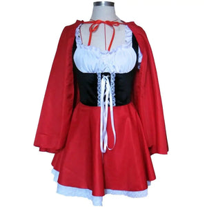 Official Little Red Riding Hooded Dress Woman Costume