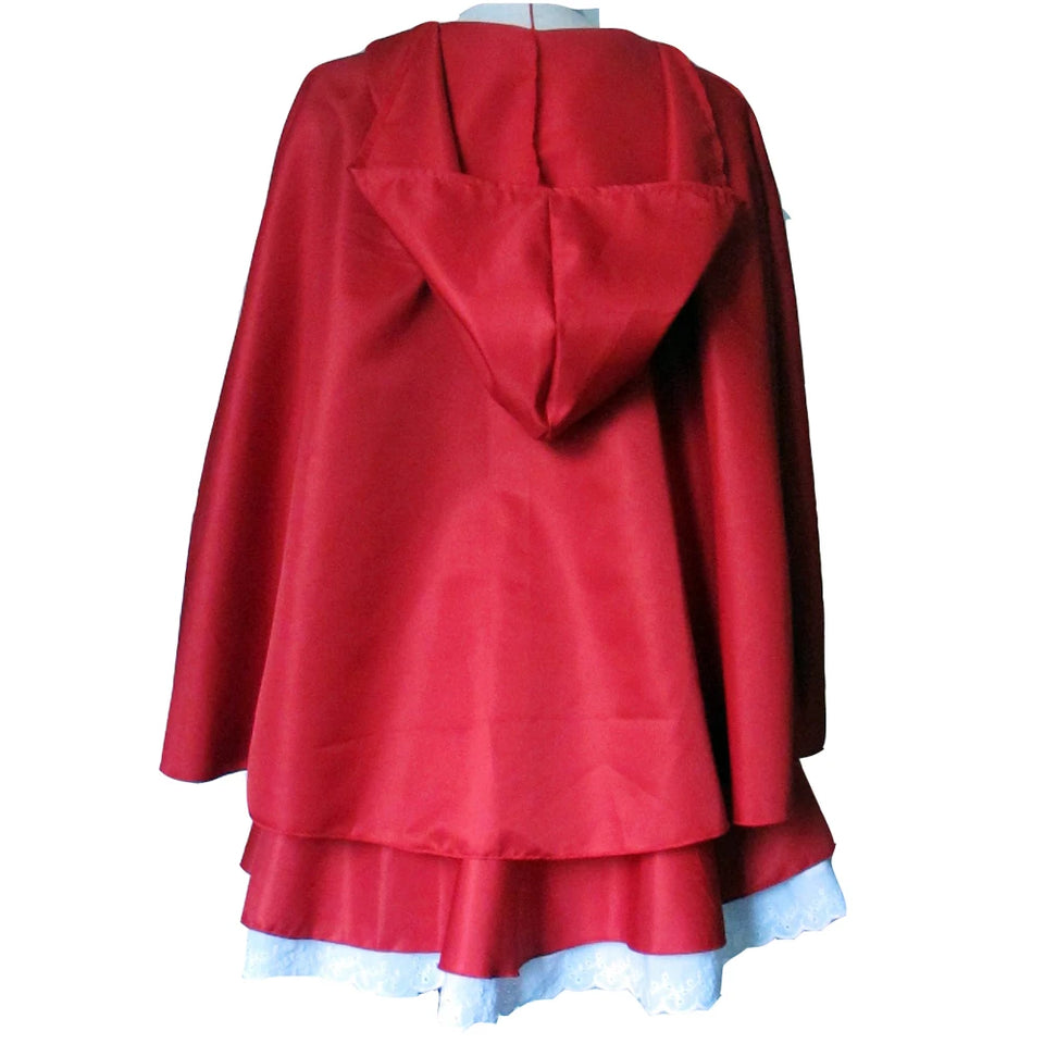 Official Little Red Riding Hooded Dress Woman Costume