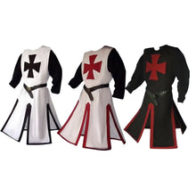 Load image into Gallery viewer, Official Mens Medieval Crusader Knights Templar Tunic Cosplay Costumes
