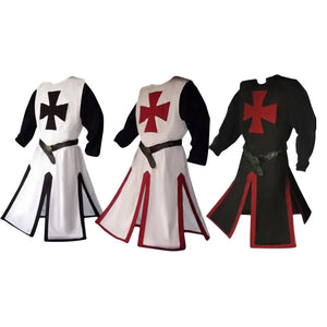 Official Mens Medieval Crusader Knights Templar Tunic Cosplay Costumes