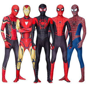 Official Spiderman, Black Panther, Spider Girl Gwen and Iron Man Costume