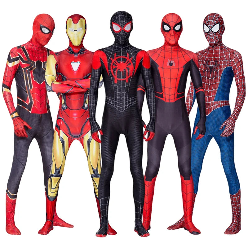 Official Spiderman, Black Panther, Spider Girl Gwen and Iron Man Costume