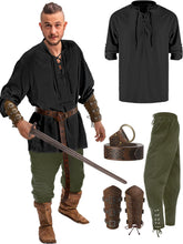 Load image into Gallery viewer, Official 4 Pcs Halloween Men's  Pirate Costume
